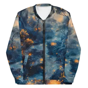 Dark River Unisex Bomber Jacket - Psychedelic All Over Print