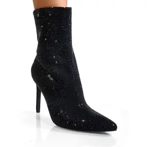 Frederick's Of Hollywood Nadia Rhinestone Booties