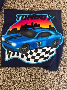 Tomboy Sport Car Graphic Tee