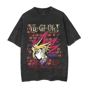 "MILLENNIUM" - Yugi Mutou - Yu Gi Oh Anime Oversized Vintage / Acid Washed T-shirt OGJ