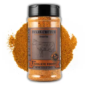 Texas Crutch Brisket Rub Pitmaster Edition | Smoking and Grilling Seasoning for Texas Style Brisket | Great Flavor for Brisket, Steak, Burgers, Vegetables, Chicken, and Pork, Great All-Purpose Seasoning | Meat Spice and Dry Rub | 10 oz. Shaker