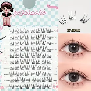 MIXIAOHE Pure and Clear Upper Eyelash 80 Clusters Single Cluster Fresh Korean Style Non Detachable Segmented Daily Work Travel Suitable for DIY Easy to Use for Beginners Length 10mm-13mm Valentine's Day Christmas Gift