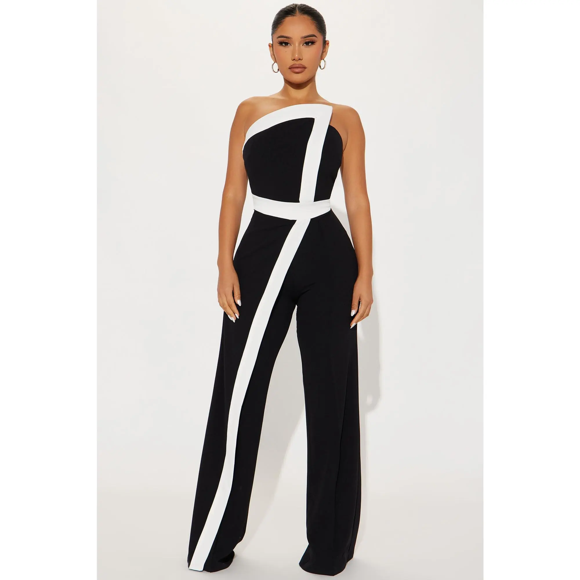 On A Night Like This Jumpsuit - Black/White On A Night Like This Jumpsuit - Black/White