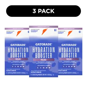 Gatorade | Hydration Booster Functional Powder | Single-serve powder | Raspberry Lemon | 6 pack | 3 Count