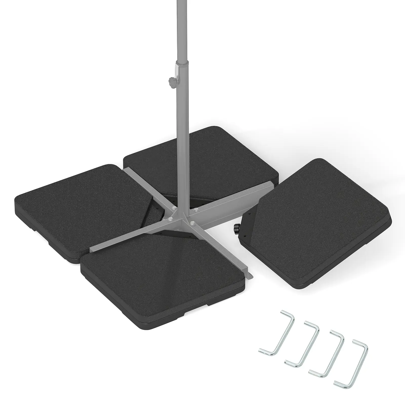 COSTWAY - Patio Offset Umbrella Base with Easy-Fill Spouts COSTWAY - Patio Offset Umbrella Base with Easy-Fill Spouts
