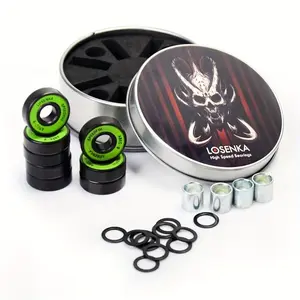 ABEC-9 High-Precision Chrome Steel Skateboard Bearings (6-Pack)  are crafted from premium steel and  precision manufacturing techniques  to significantly enhance your riding experience. Suitable for fishboards, longboards, and scooters.