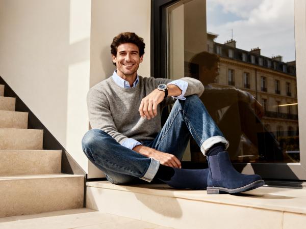 【BRUNO MARC Anniversary】 Men's Timeless Suede Slip-On Ankle Boots - Comfortable Walking Shoes, Stylish Casual Dress Footwear for Fall-Winter, Black Shoes