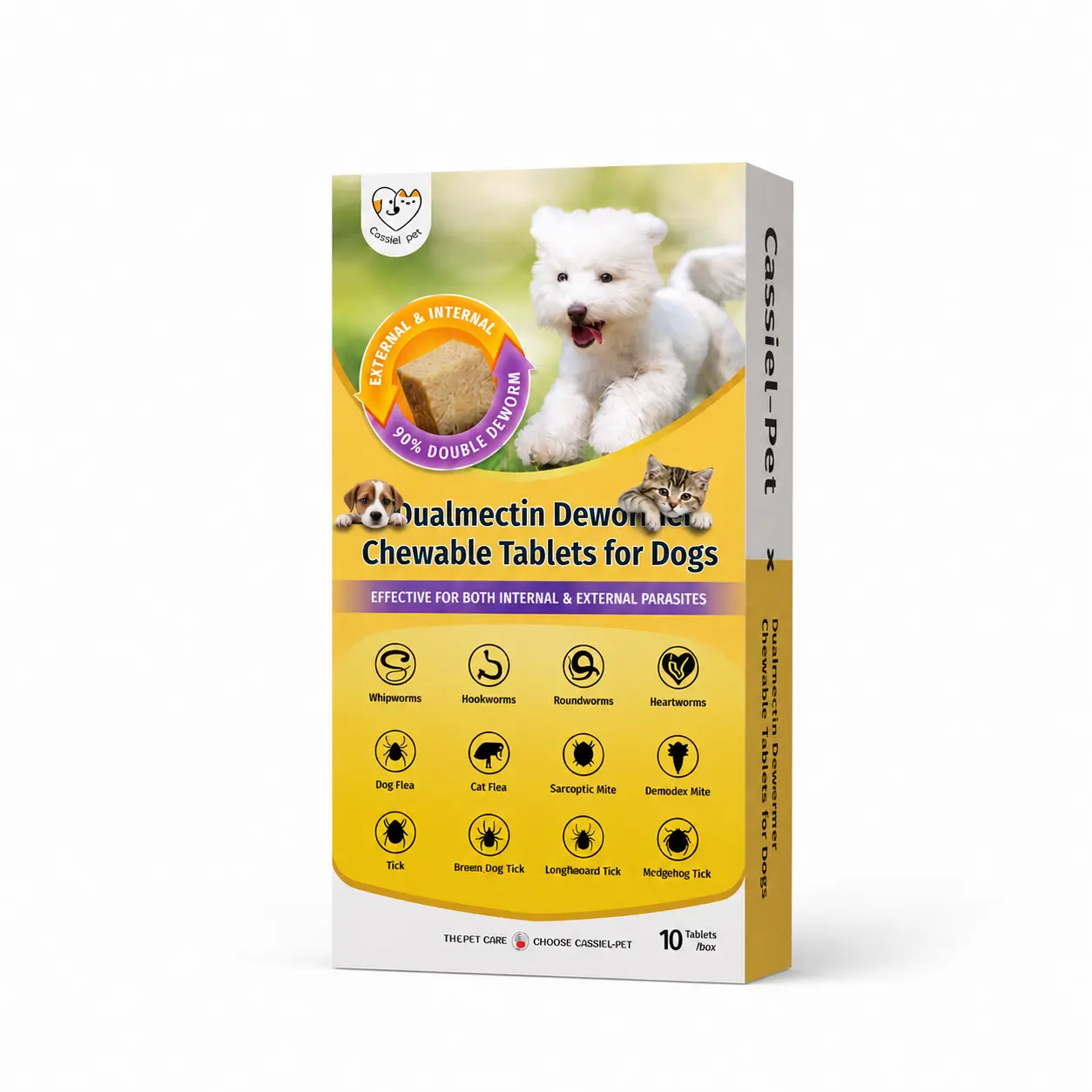Cassiel Pet Chicken Flavor Soft Treats for Adult Dogs, Daily Pet Snacks, Easy Feeding, 10 Tablets Cassiel Pet Chicken Flavor Soft Treats for Adult Dogs, Daily Pet Snacks, Easy Feeding, 10 Tablets
