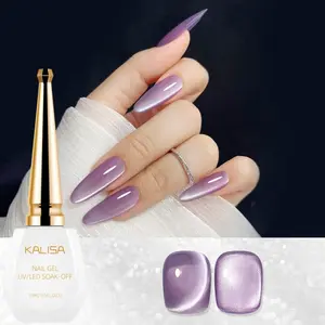 Lavender Cat Eye Nail Gel, 15ML Reflective Cat's Eye Magnetic Nail Gel, Soak UV LED Gel, Salon Women's Nail Art Tools, Fashion Nail Gel