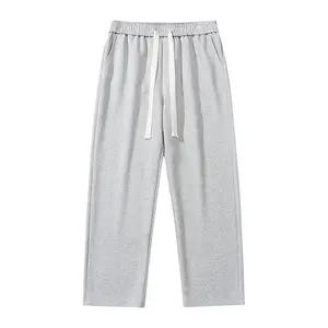 2025 Spring and Autumn Boys' Solid Color Straight-Leg Sweatpants New Heavy Cotton Hong Kong Style Loose Casual Sweatpants