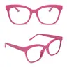 DIFF Willa Bubblegum Pink Blue Light Readers - Cute Cat Eye Lightweight Frame for Stylish Protection