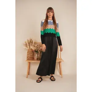 Crochet Color Blocked Cardigan