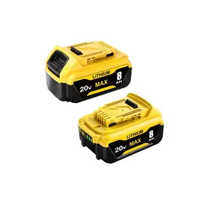 Dual 8.0Ah Battery Pack Replace for DeWalt Tools | DCB200 Replacement with Exceptional Compatibility | High-Capacity Performance