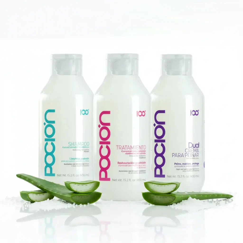 La Pocion Shampoo , La Pocion Tratamiento y  La Pocion Crema para peinar (3 pack)