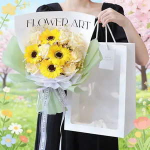 Romantic Rose Soap Bouquet Set, Sunflower & Eucalyptus Design, Perfect Gift for Valentine's Day, Mother’s Day, Graduation Season