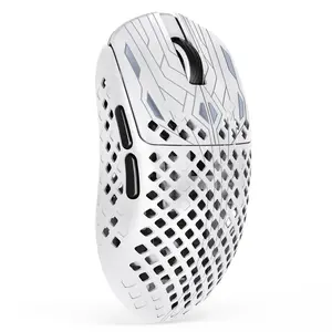 MAMBASNAKE M2 Wireless Gaming Mouse,41g Ultra-Lightweight Carbon Fiber Mouse,40,000 DPI,PAW3395PRO Sensor,Wired/BT/2.4GHz Wireless Programmable Mice for Mac/PC Gamer
