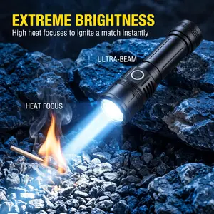 SK5 Pro high-performance portable rechargeable flashlight with long battery life and a spark function, suitable for camping, emergencies, home emergencies, and specialized rescue operations.