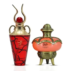 Niche Emarati Durrah & Taraf Eau De Parfum Spray 100ml (3.4 oz) by Lattafa | Luminous & Luscious – A Fragrant Embrace in Two Acts (Bundle)