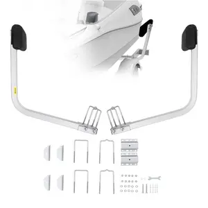 VEVOR Boat Trailer Guide, 2PCS Adjustable Short Bunk Guide-Ons, Hardened Steel Trailer Guide Poles with Soft Cushion, Heavy Duty Roller Guide Design, for Ski Boat, Fishing Boat or Sailboat Trailer