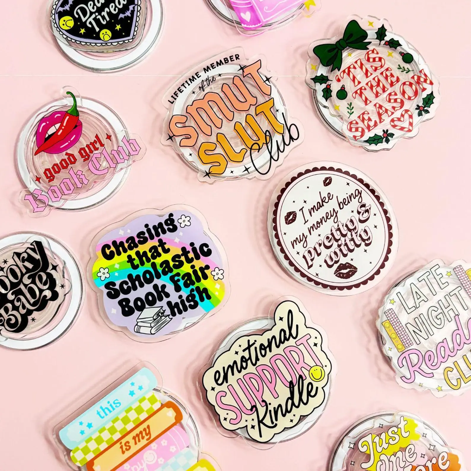 Magnetic e-Reader Grips Kindle Grip Books Bookish Magnetic Kindle Grip Book Lover Kindle Accessories Phone Holder PopSocket Phone Grip Magnetic Pop Socket Phone Grip