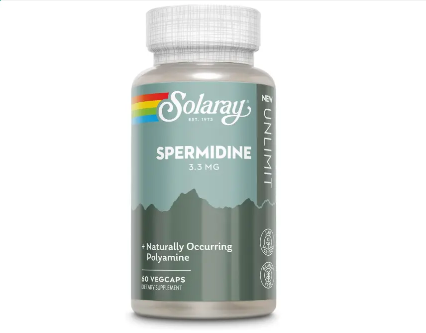OLARAY Spermidine 3.3 mg - Spermidine Supplements - Plays a Role in Autophagy and DNA Stabilization - Naturally Occurring Polyamine - Vegan, Gluten Free - 60 Servings, 60 VegCaps