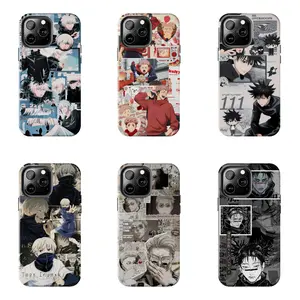 Jujutsu Kaisen Anime Collage Case for iPhone 17-7 Pro Max Plus & Samsung Galaxy S25-S21 Ultra Plus - Gojo Yuji Megumi Inumaki Nanami Choso Manga Aesthetic Phone Cover unisex