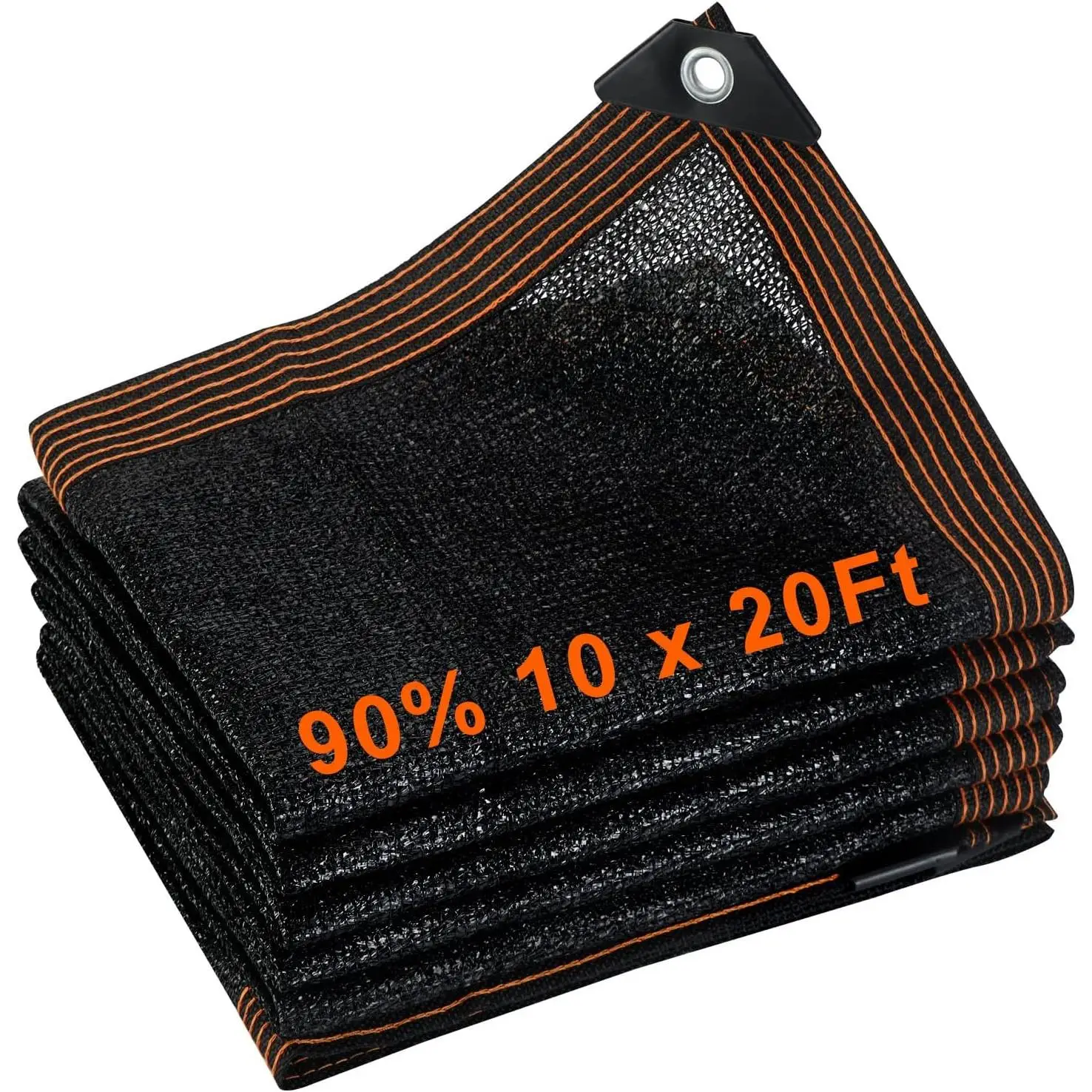 90% Shade Cloth 10 Ft x 20 Ft Sun Shade Mesh Net with Grommets for Cover Greenhouse Garden Barn Patio Lawn Pergola