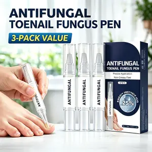 Antifungal Toenail Repair Pen (Set of 3) - Maximum Strength Formula with  Undecylenic Acid - Professional Solution for Clear, Healthy Nails,Fast Acting Nail Repair for Damaged, Yellow & Thickened Nails - Precise & Non-Greasy