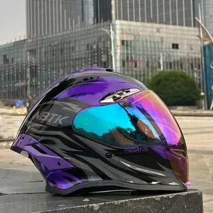 Nbtk Brand Full-Face Motorcycle Helmet, Abs Material with Eps Liner, Adjustable Ventilation, Universal Fit for Men & Women, 3C Safety Certified, Motorcycle Helmet Visor