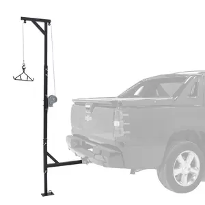 Kill Shot Hitch Mounted Steel Deer Hoist with Swivel, 500 Pound Capacity, Black