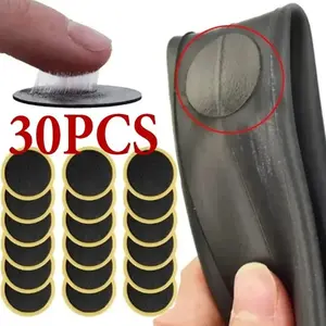 30pcs No Glue Bicycle Tire Patches Quick Repair Sticky Dry Durable Tire Protection Tool, Fits Various Wheel Sizes 20-47cm