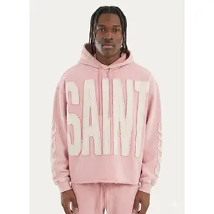 Copper Rivet - Saint Pullover Crop Hoodie - Pink