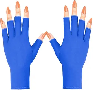 Manicure UV Protection Glove, Anti UV Gloves for Gel Nail Lamp, UPF50+ Protection Gloves for Manicures, UV Sun Protection Gloves for Women