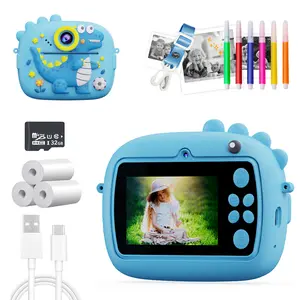 Children Instant Print Camera, 2.4 Inch 1080P Selfie Camera, Digital Camera with 32GB Storage Card & Photo Paper, Perfect Gift for Kids 3-12 Years