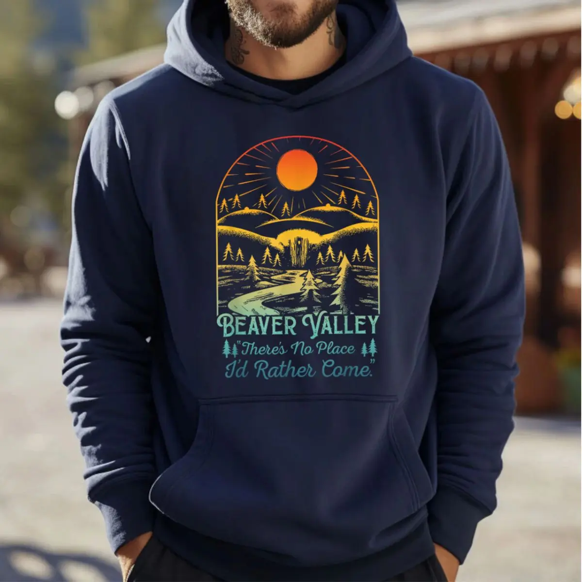 Saying Nature Novelty Humor T Shirt Sweatshirt Hoodie, Offensive Shirt, Beaver Valley Shirt, Vintage Shirt, There Is No Place I'd Rather Than Beaver Valley T Shirt, Unisex Sweater Pullover Tee