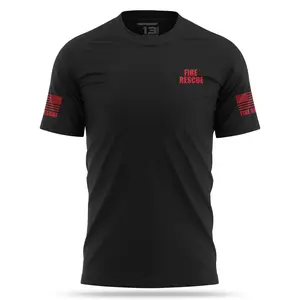 [FIRE RESCUE] Cotton Blend Shirt [BLK/RED]