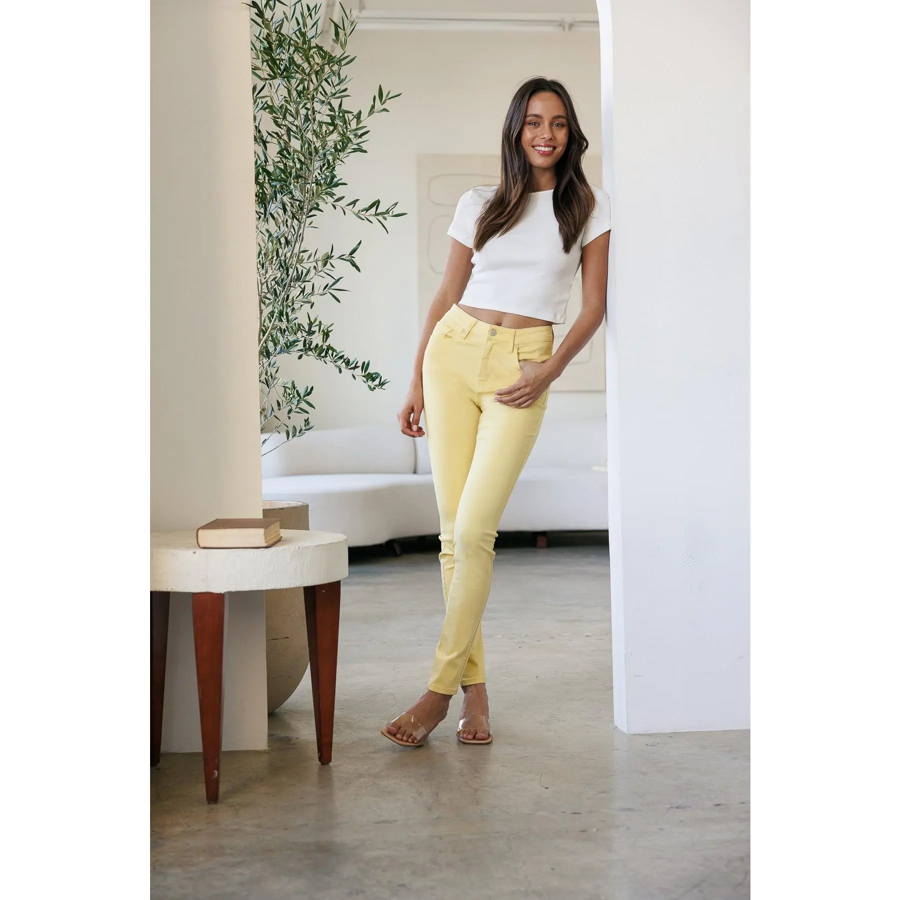Soft Stretchy High Rise The Everyday Skinny Jeans - Butter