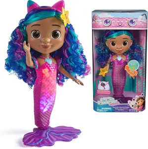 DreamWorks GABBY'S Dollhouse The Movie Sing & Shine Mermaid Gabby Waterproof Doll with Lights Sounds Kids Toys for Girls Boys Ages 3 Up Interactive Features & Color-Changing Tail