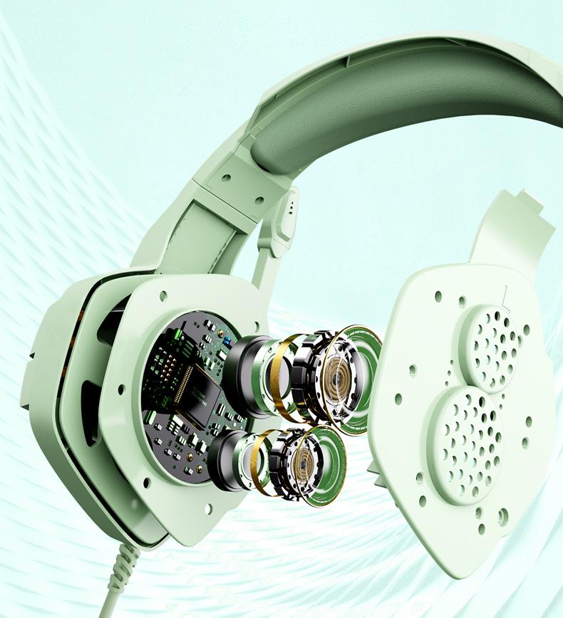 Stereo gaming headphones, suitable for PS4, PC, Xbox One, PS5 game consoles, PC and laptops, headphones, with microphone, LED lights, 7.1 surround stereo, wired headphones, RGB lights, USB-A, DJ stereo headphones