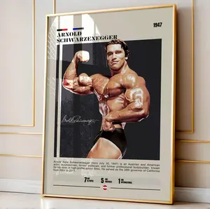 Arnold Schwarzenegger Bodybuilding Poster, Classic Gym Wall Art, Motivational Sports Print, Fitness Decor For Home Gyms, Unique Gift For Bodybuilding And Fitness Fans