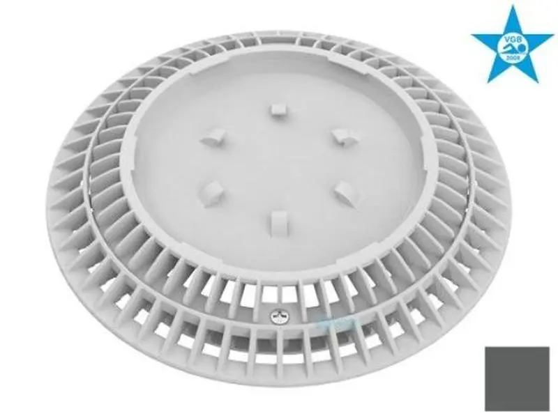AquaStar CC8105 8 in. AV Pebbletop Drain & Frame, Dark Gray