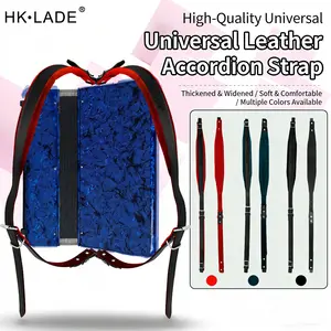 Professional Adjustable Accordion Back Strap, Velveteen & Leather Universal Fit, Fits 16-120 Bass, Ideal for Students Band Music Class