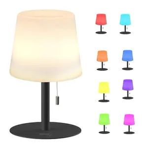 USB Rechargeable Table Lamp, Waterproof Metal Base Desk Lamp, Outdoor Garden Decorative Light, Suitable for University Dormitory and White Desk Use