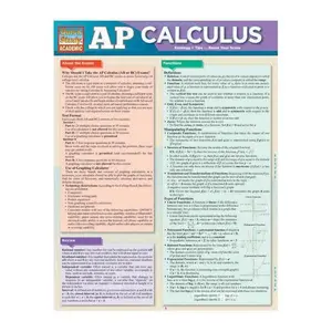 QuickStudy® AP Calculus Laminated Study Guide