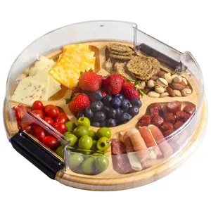 Flip, Serve & Store Charcuterie Board with Locking Lid - Round