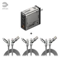 1*grey wall charger +3*grey cable