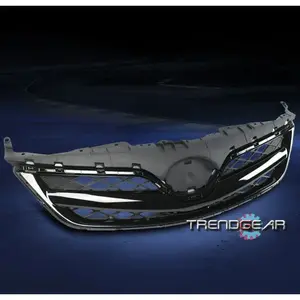 FOR 2011-2012 TOYOTA COROLLA FRONT HOOD UPPER GRILLE INSERT FRAME GLOSS BLACK