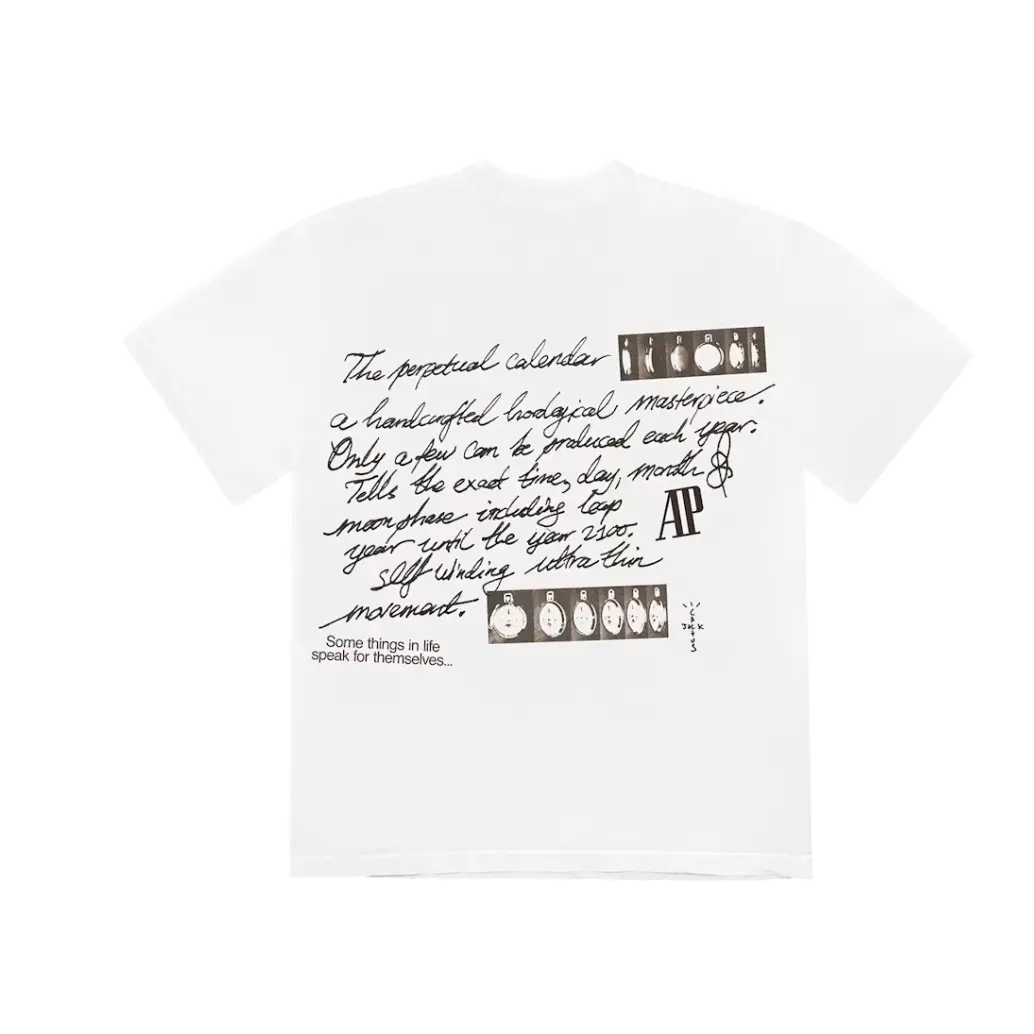 Cactus Jack Calendar Tee - White T-Shirt with Unique Design and Text