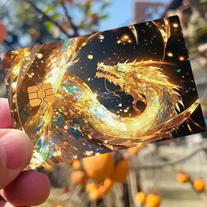 Golden Dragon Credit Card Skin for Bank Cards, Credit Cards, Debit Cards, Transportation Cards, And Room Key Cards