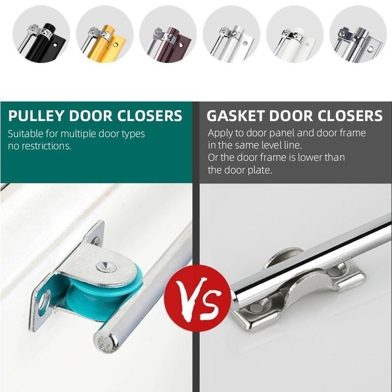 Stainless Steel Door Closer, Adjustable Door Closer with Screw Accessories, Automatic Door Closer, Door Hardware for Home Use, Heavy Duty